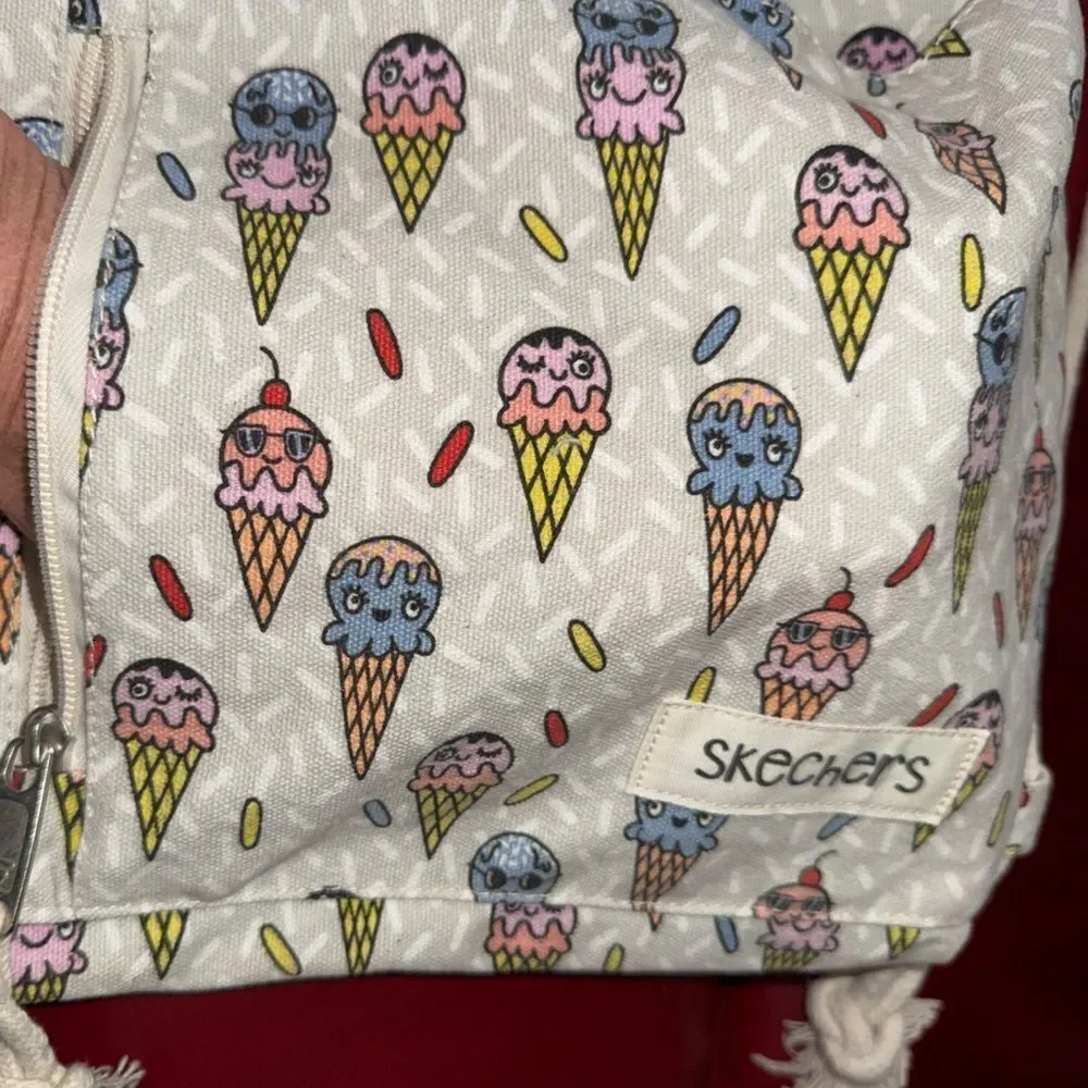 SKECHERS Fun Ice-Creams Print Drawstring Bag NWOT